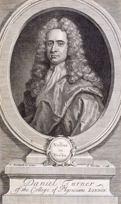 Daniel Turner, MD, LRCP, médico, 1717 de George Vertue