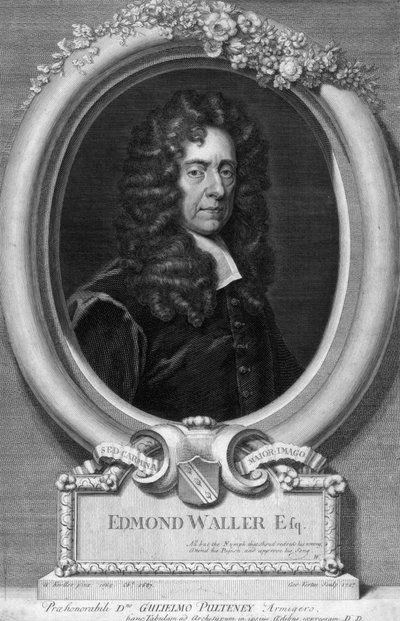 Edmond Waller, poeta inglés del siglo XVII de George Vertue