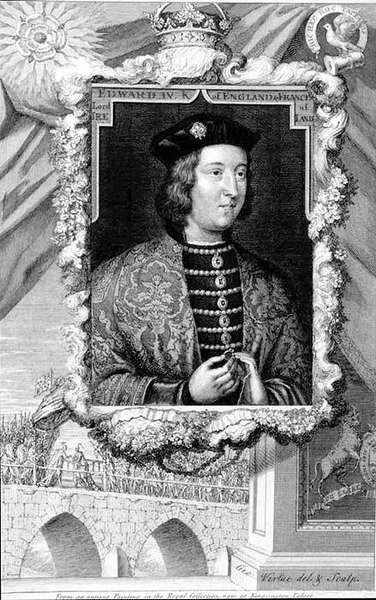 Eduardo IV, Rey de Inglaterra desde 1461, después de un retrato en el Palacio de Kensington, grabado por el artista de George Vertue