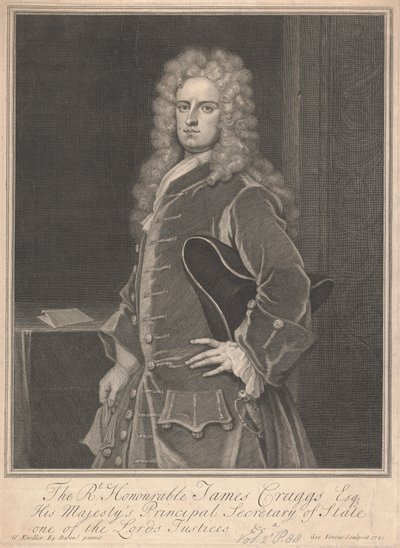 James Craggs, el Joven de George Vertue