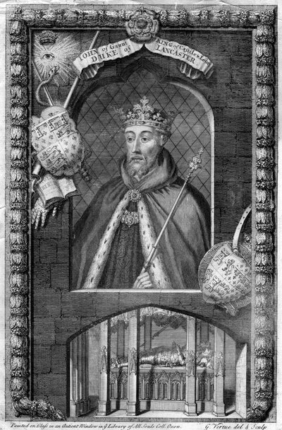 Juan de Gante, primer duque de Lancaster, siglo XVIII de George Vertue