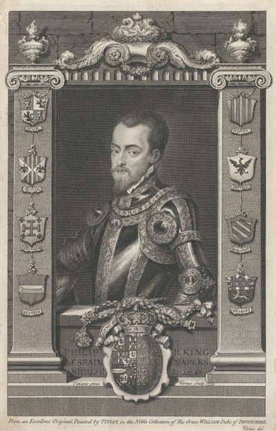 Felipe II, rey de España de George Vertue