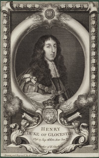 Retrato de Henry Stuart, Duque de Gloucester de George Vertue