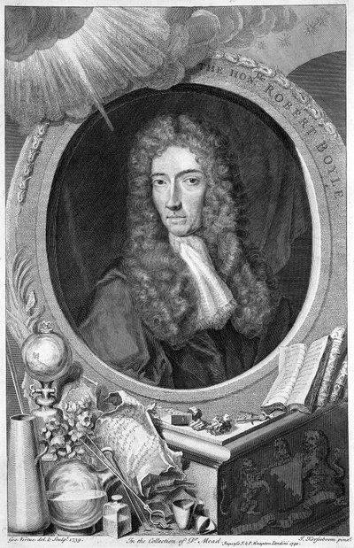 Robert Boyle, químico y físico irlandés del siglo XVII, 1739 de George Vertue