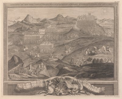La batalla de Carberry-hill, cerca de Edimburgo, con la rendición de María, Reina de Escocia, a los Señores Confederados de Escocia, y la huida del Conde Bothwell, 1567 de George Vertue