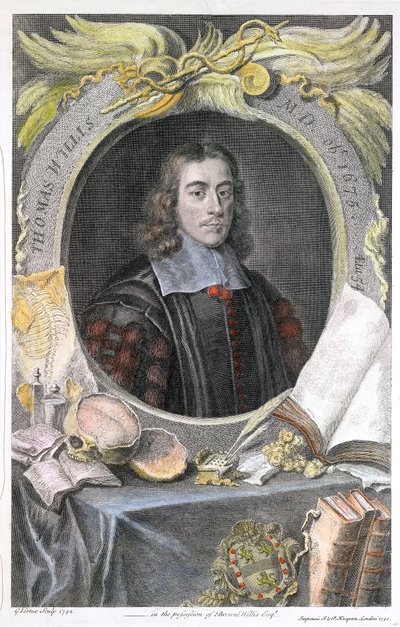 Thomas Willis, médico inglés del siglo XVII, 1742 de George Vertue
