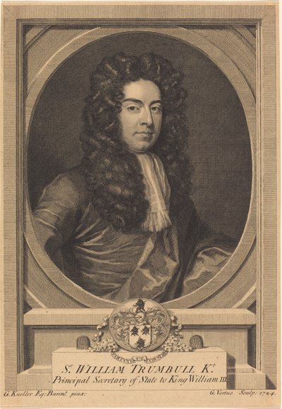 William Trumbull de George Vertue after Sir Godfrey Kneller