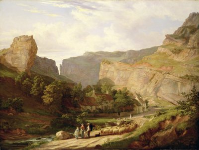 Una vista de Cheddar Gorge de George Vincent