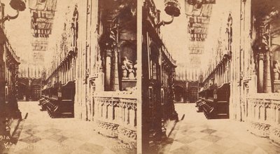 Grupo de 5 vistas estereográficas de la Abadía de Westminster, Londres, Inglaterra, 1850s-1910s de George W Griffith