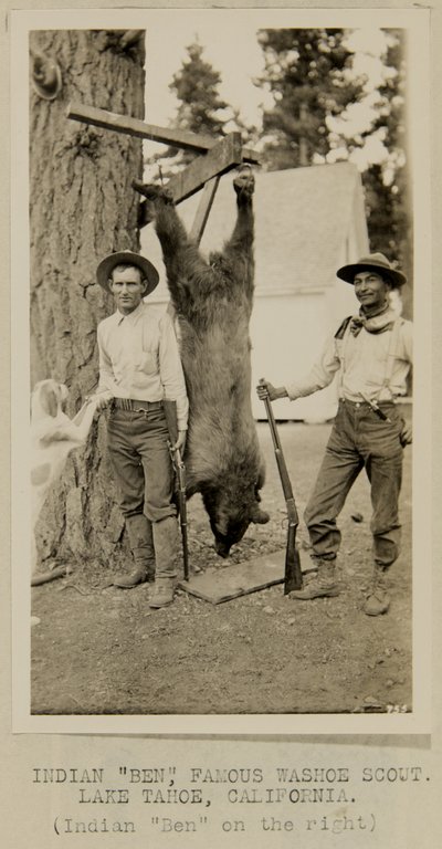 El indio "Ben", famoso explorador Washoe. Lago Tahoe, California de George W. Ingalls
