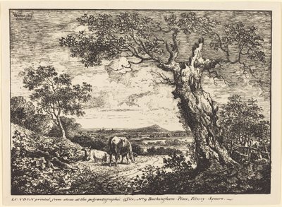 Paisaje con Dos Vacas de George Walker