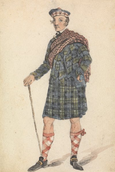 Tío George vestido de pastor de las Highlands de George Walker