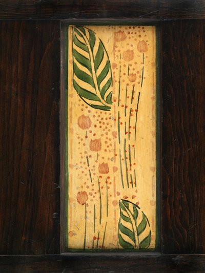 Panel mural decorativo (roble pintado) de George Walton