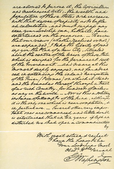 Carta de George Washington al Conde de Buchan, Filadelfia, 22 de abril de 1793 de George Washington