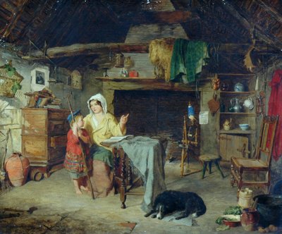 El Pastor de Ettrick Recibiendo sus Primeras Impresiones de su Madre, 1858 de George Washington Brownlow