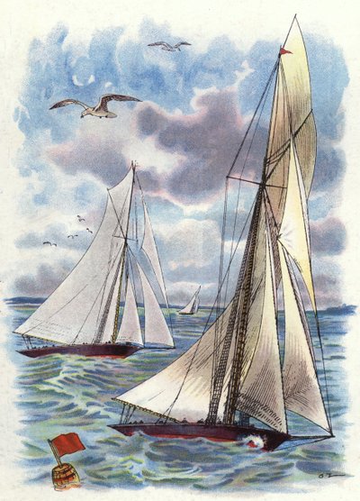 Una carrera de yates de George Washington Lambert