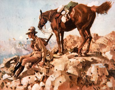 Jinete de la Luz Australiana, Campaña del Desierto de Allenby de George Washington Lambert