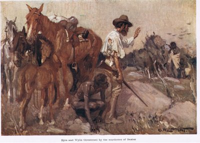 Eyre y Wylie amenazados de George Washington Lambert