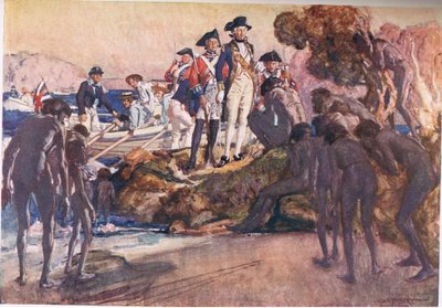 Gobernador Phillip en Sydney Cove de George Washington Lambert