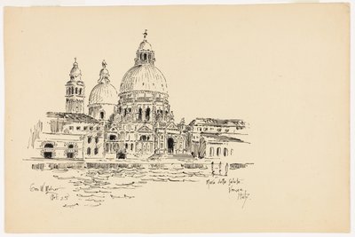 Sta. Maria della Salute, Venecia, Italia, boceto de viaje de George Washington Maher
