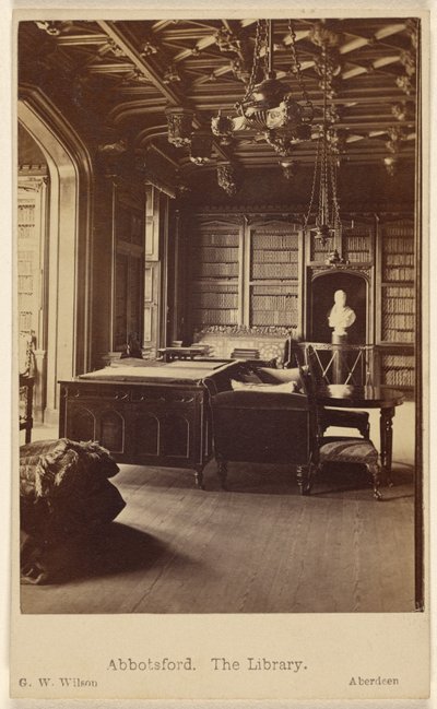 Abbotsford. La Biblioteca. de George Washington Wilson