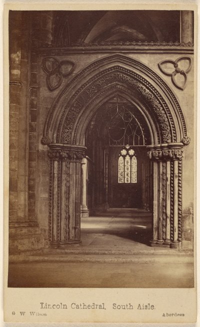 Catedral de Lincoln, nave lateral sur de George Washington Wilson
