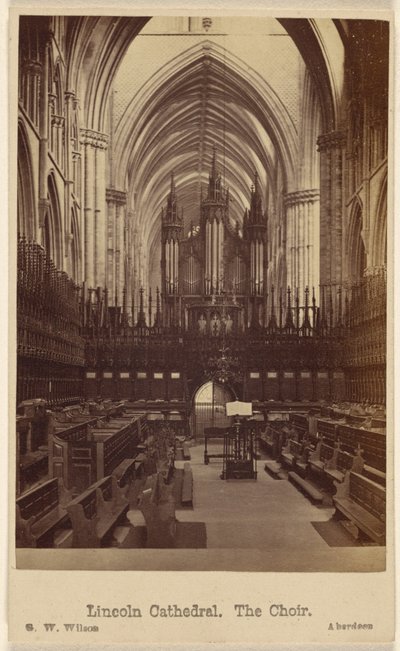 Catedral de Lincoln. El Coro. de George Washington Wilson