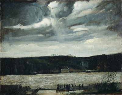 Un día nublado (río Hudson: chubasco que se acerca) de George Wesley Bellows