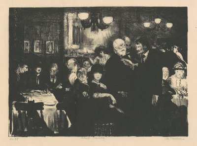 Noche de artistas, 1916 de George Wesley Bellows
