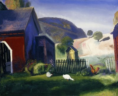 Corral y gallinas, 1924 de George Wesley Bellows
