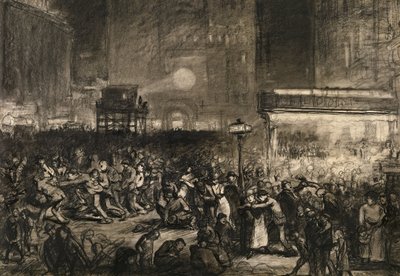 Noche Electoral en Times Square, 1906 de George Wesley Bellows