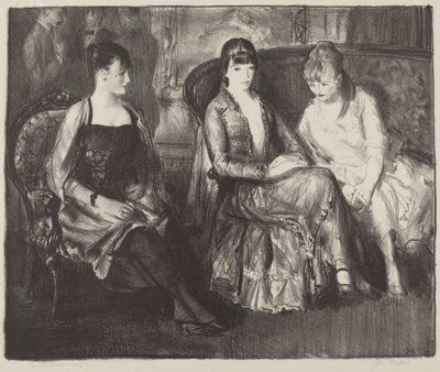Elsie, Emma y Marjorie, segunda piedra, 1921 de George Wesley Bellows