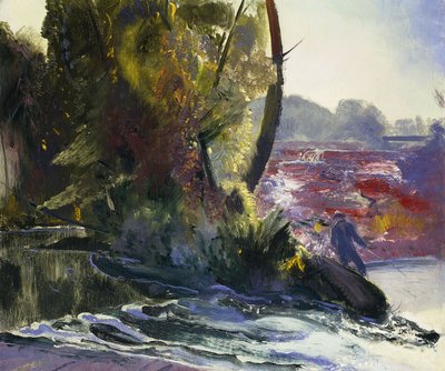 Pescador y arroyo, 1920 de George Wesley Bellows