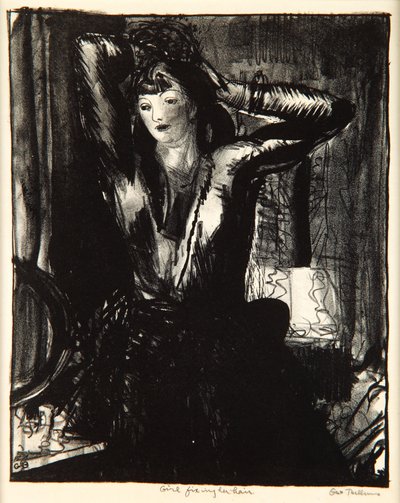 Chica arreglándose el cabello, 1923-24 de George Wesley Bellows