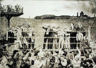 Presentando a Georges Carpentier (1894-1975): la pelea Dempsey-Carpentier de George Wesley Bellows