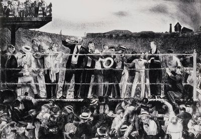 Presentando a Georges Carpentier, 1921 de George Wesley Bellows