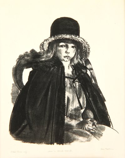 Jean con un sombrero negro, 1923-24 de George Wesley Bellows