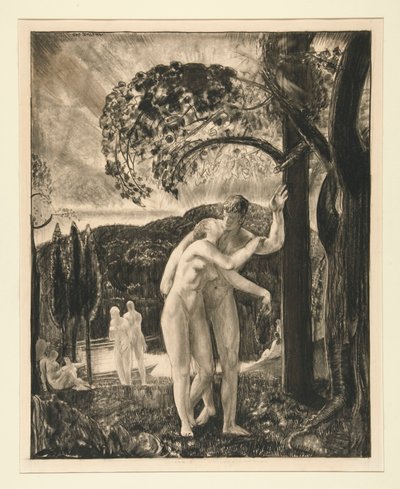 Las amantes todavía susurraron en la oscuridad de George Wesley Bellows