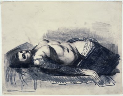 Odalisca (lápiz sobre papel) de George Wesley Bellows