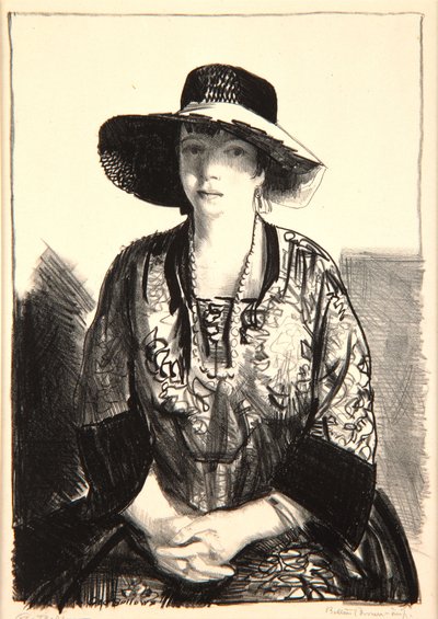 El sombrero negro, 1921 de George Wesley Bellows