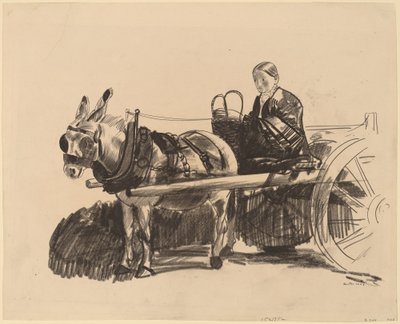 El carro de burros, 1922 de George Wesley Bellows