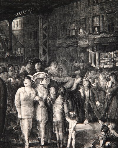 La calle, 1917 de George Wesley Bellows
