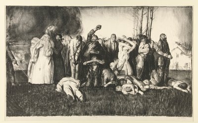 Village Massacre o Masacre en Dinant, de la serie WAR de George Wesley Bellows