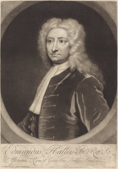 Edmund Halley de George White after Sir Godfrey Kneller
