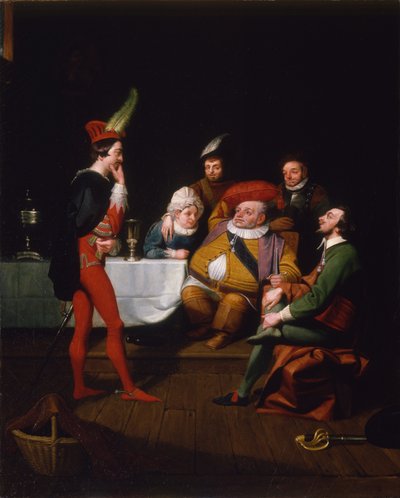 Falstaff representando a Enrique IV, c.1834 de George Whiting Flagg