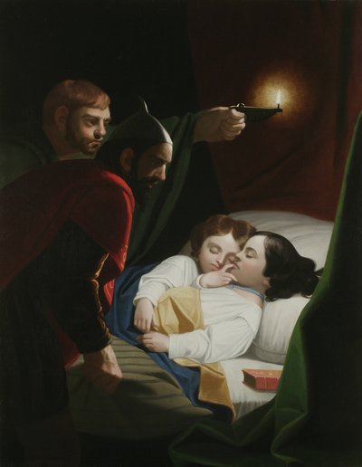 El asesinato de los príncipes, c.1833-34 (óleo sobre lienzo) de George Whiting Flagg
