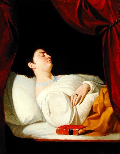 Retrato de una dama durmiendo, c.1834 de George Whiting Flagg