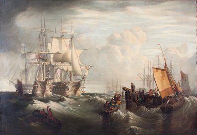 Levantando ancla en Spithead, 1859 de George William Mote