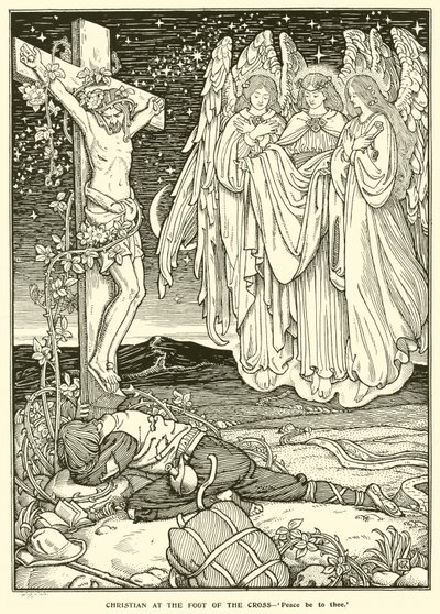 Cristiano al pie de la cruz de George Woolliscroft Rhead