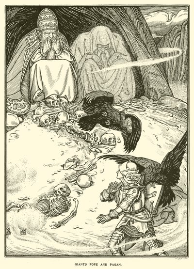 Gigantes Papa y Pagano de George Woolliscroft Rhead